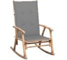 Chaise à Bascule Avec Coussin Bambou
