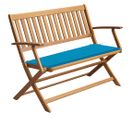 Banc De Jardin Avec Coussin 120 Cm Bois D'acacia Massif