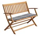 Banc De Jardin Avec Coussin 120 Cm Bois D'acacia Massif