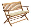 Banc De Jardin Avec Coussin 120 Cm Bois D'acacia Massif