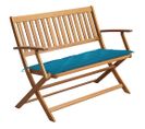 Banc De Jardin Avec Coussin 120 Cm Bois D'acacia Massif