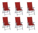 Chaises Inclinables De Jardin Lot De 6 Et Coussins Bois Acacia