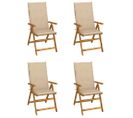 Chaises Inclinables De Jardin 4 PCs Avec Coussins Bois D'acacia