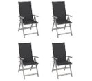 Chaises Inclinables De Jardin Lot De 4 Et Coussins Bois Acacia