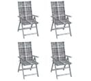 Chaises Inclinables De Jardin 4 PCs Avec Coussins Bois D'acacia