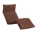 Chaise Longue Pliable Tissu Oxford Marron