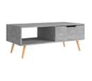 Table Basse Gris Béton 100x49,5x43 Cm Aggloméré