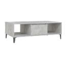 Table Basse Gris Béton 103,5x60x35 Cm Aggloméré