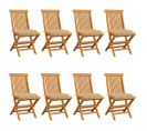 Chaises De Jardin Avec Coussins Beige 8 PCs Bois De Teck Massif