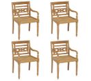 Chaises Batavia 4 PCs Bois De Teck Solide