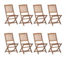 Chaises Pliables D'extérieur 8 PCs Bois D'acacia Solide