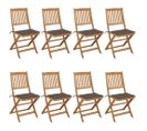 Chaises Pliables De Jardin 8 PCs Avec Coussins Bois D'acacia