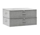 Boîtes De Rangement 2 PCs Tissu 70x40x18 Cm Gris