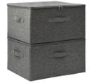 Boîtes De Rangement 2 PCs Tissu 43x34x23 Cm Anthracite