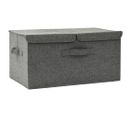 Boîte De Rangement Tissu 50x30x25 Cm Anthracite