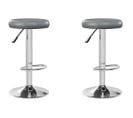 Tabourets De Bar 2 PCs Gris Similicuir