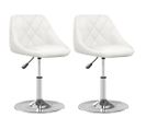 Chaises De Salle À Manger 2 PCs Blanc Similicuir