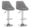 Tabourets De Bar Lot De 2 Gris Similicuir