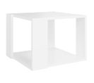 Table Basse Blanc 40x40x30 Cm Bois D'ingénierie