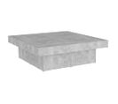 Table Basse Gris Béton 90x90x28 Cm Aggloméré