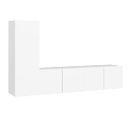 Ensemble De Meuble TV 3 PCs Blanc Aggloméré