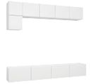 Ensemble De Meuble TV 5 PCs Blanc Aggloméré