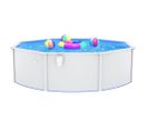 Piscine Ronde Avec Parois En Acier 460x120 Cm Blanc