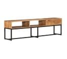 Meuble TV 160x30x45 Cm Bois D'acacia Massif