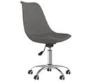 Chaise Pivotante De Bureau Gris Foncé Tissu