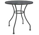 Table De Jardin Ø80x72 Cm Maille Métallique Anthracite