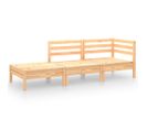 Salon De Jardin 3 PCs Bois De Pin Massif