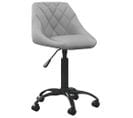 Chaise De Bureau Gris Clair Velours