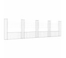 Panier De Gabion En Forme De U Avec 5 Poteaux Fer 500x20x150 Cm