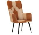 Fauteuil Accoudoir Vintage En Cuir Véritable Orwell