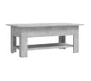 Table Basse Gris Béton 102x55x42 Cm Aggloméré