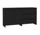 Buffets 2 PCs Noir Bois D'ingénierie