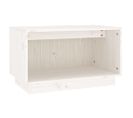 Meuble TV Blanc 60x35x35 Cm Bois De Pin Massif