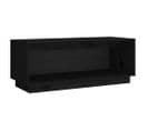 Meuble TV Noir 90x35x35 Cm Bois De Pin Massif