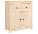 Buffet 70x35x80 Cm Bois Massif De Pin