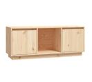 Meuble TV 110,5x35x44 Cm Bois De Pin Massif