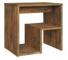 Table De Chevet Chêne Fumé 40x30x40 Cm Bois Contreplaqué