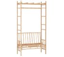 Banc De Jardin Avec Pergola 116 Cm Bambou