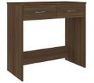 Bureau Chêne Marron 80x40x75 Cm Bois Contreplaqué