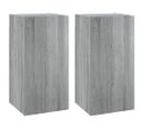 Meubles TV 2 Pièces Sonoma Gris 30,5x30x60 Cm Bois Contreplaqué