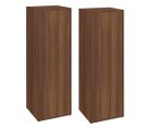 Meubles TV 2 Pièces Chêne Marron 30,5x30x90 Cm Bois Contreplaqué