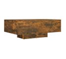 Table Basse Chêne Fumé 85x55x31 Cm Bois Contreplaqué