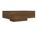 Table Basse Chêne Marron 85x55x31 Cm Bois Contreplaqué