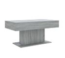 Table Basse Sonoma Gris 96x50x45 Cm Bois Contreplaqué