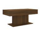 Table Basse Chêne Marron 96x50x45 Cm Bois Contreplaqué