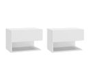 Tables De Chevet Murales 2 PCs Blanc